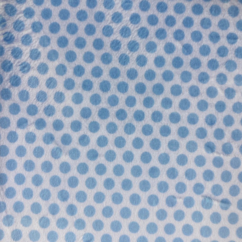 Blue By Fabric Minky Fabric 1 Yard x59 in Light Blue Two Tone Polka Dot SMZ7685